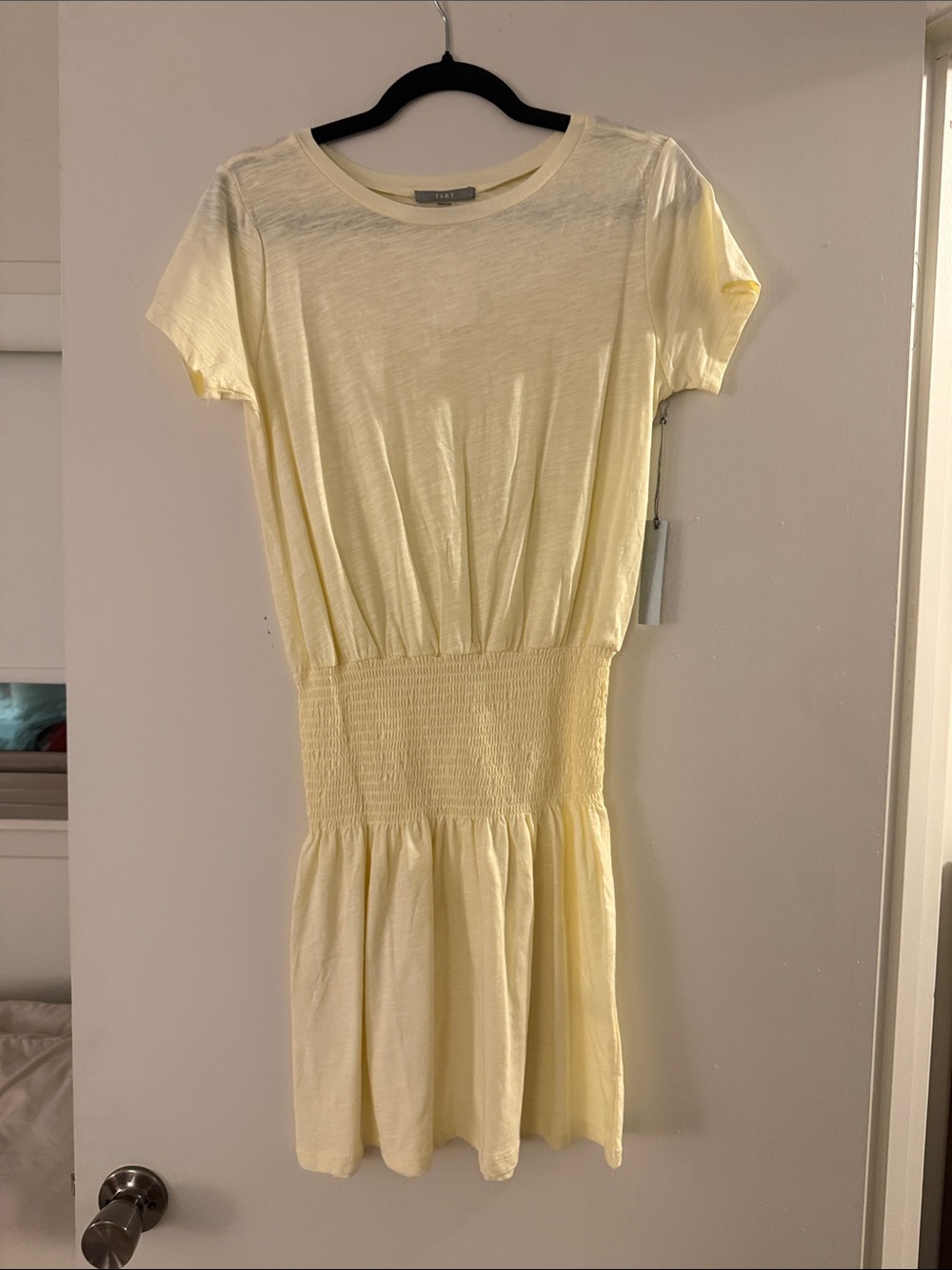 TART Pale Yellow Crewneck Short Sleeve Top